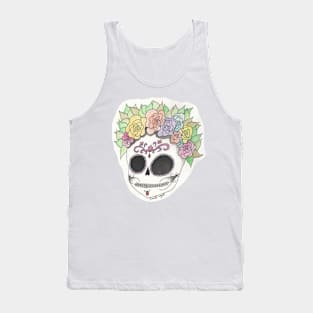 Sugar Skull Watercolor Tank Top